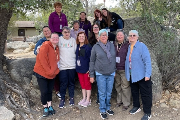 A group of women at a retreat